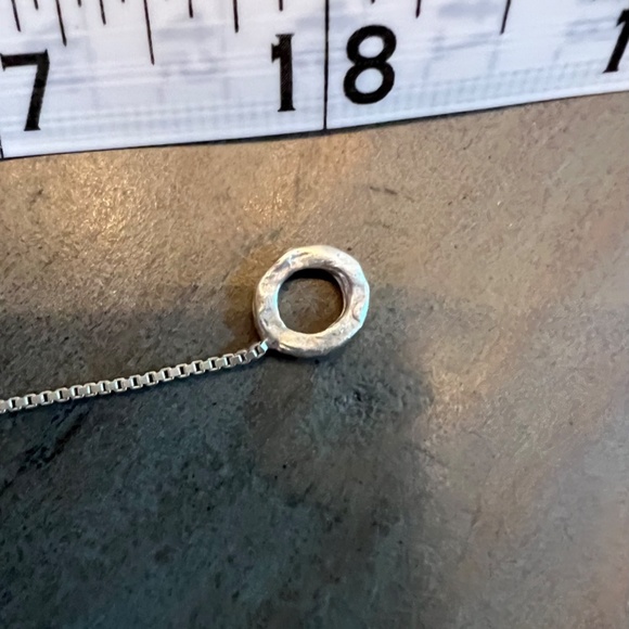 Sterling Silver Necklace with Diamond Bezels by Saundra Messinger - Picture 7 of 7